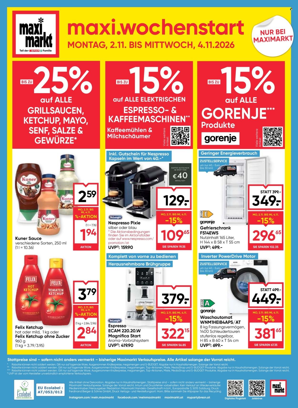 MAXIMARKT Flugblatt - Ab Donnerstag, 29.10.2026