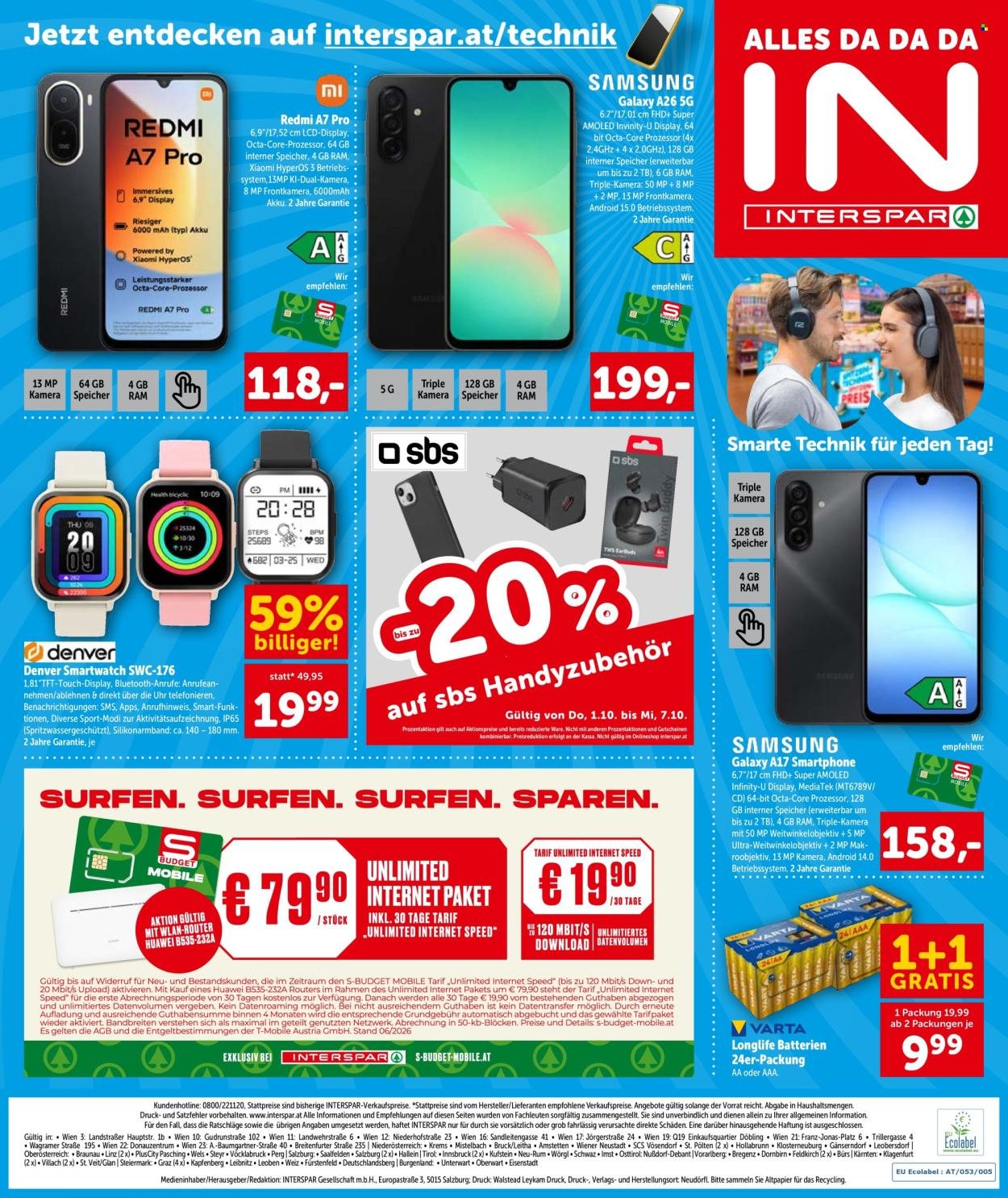INTERSPAR Flugblatt - Ab Donnerstag, 1.10.2026