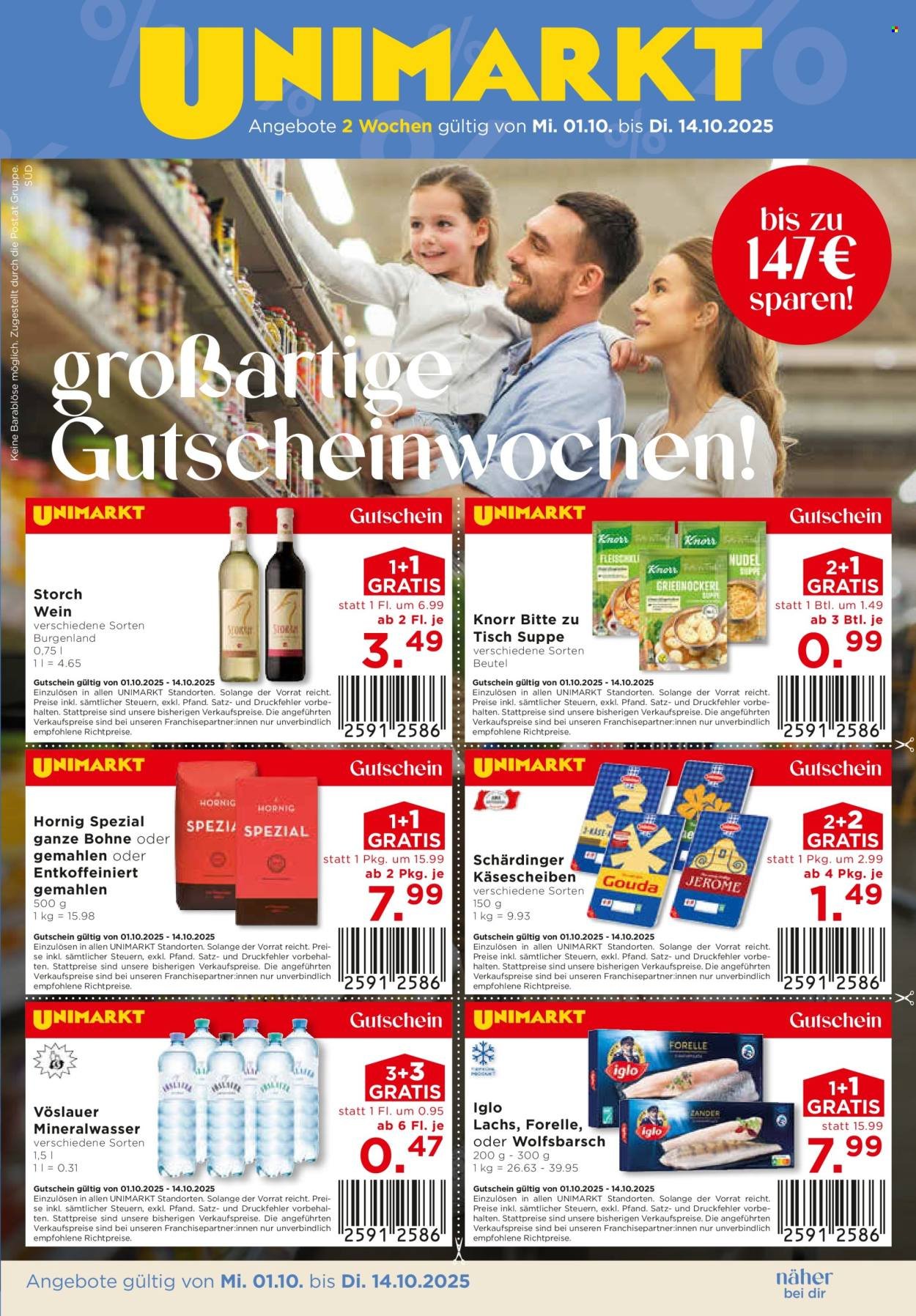 UNIMARKT Flugblatt - Ab Mittwoch, 1.10.2025 (2025-10-01 - 2025-10-14) | 1