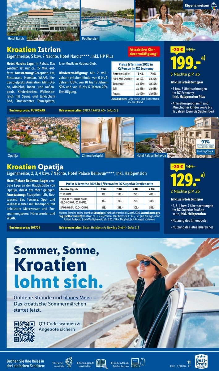 LIDL Flugblatt - Februar Reise-Highlights