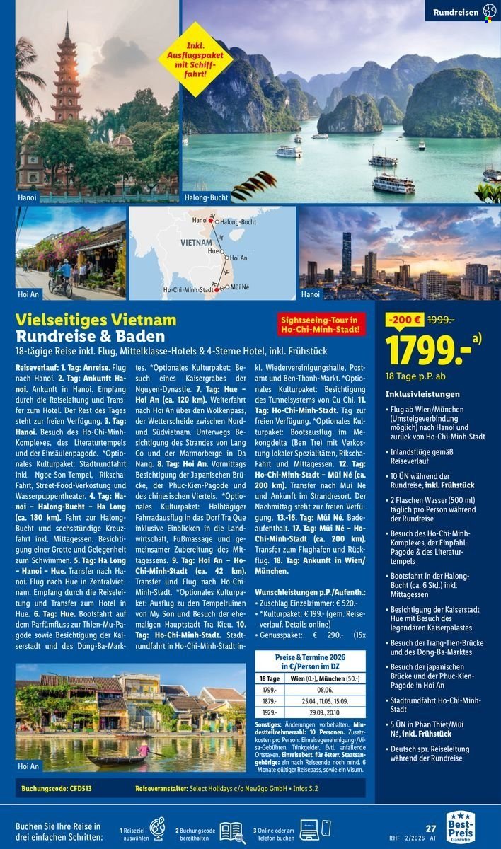 LIDL Flugblatt - Februar Reise-Highlights