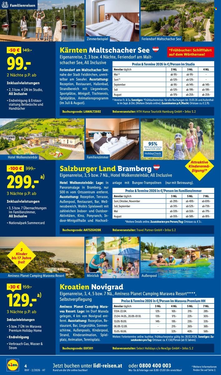 LIDL Flugblatt - Februar Reise-Highlights