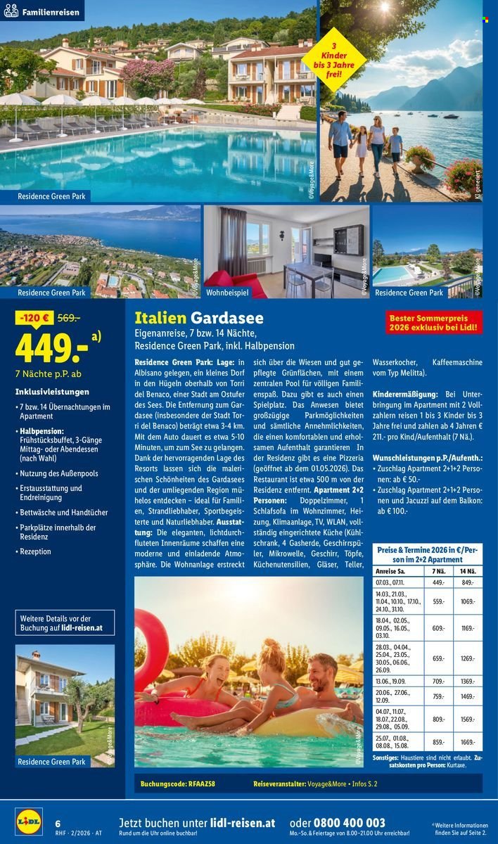 LIDL Flugblatt - Februar Reise-Highlights