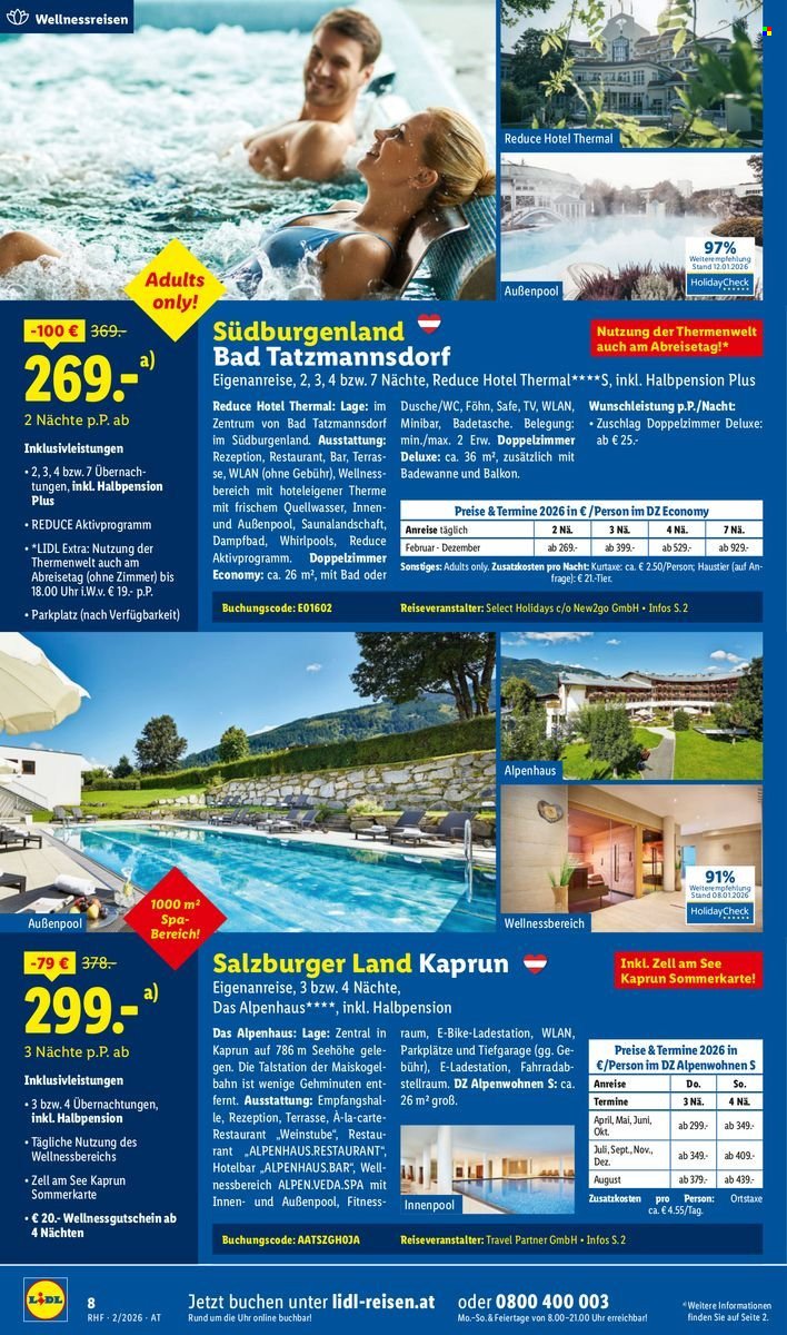 LIDL Flugblatt - Februar Reise-Highlights
