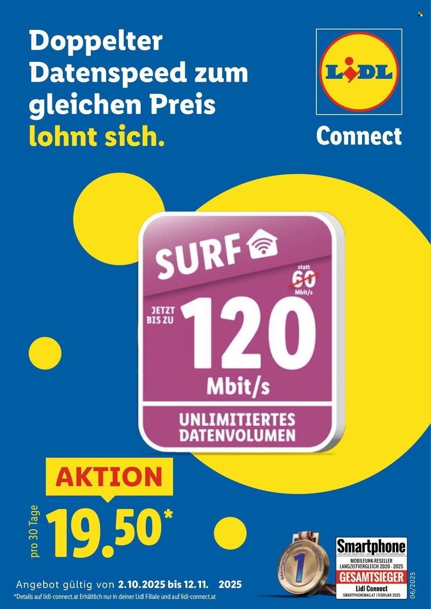 LIDL Flugblatt - Surf-Tarif (2025-10-02 - 2025-11-12) | 1