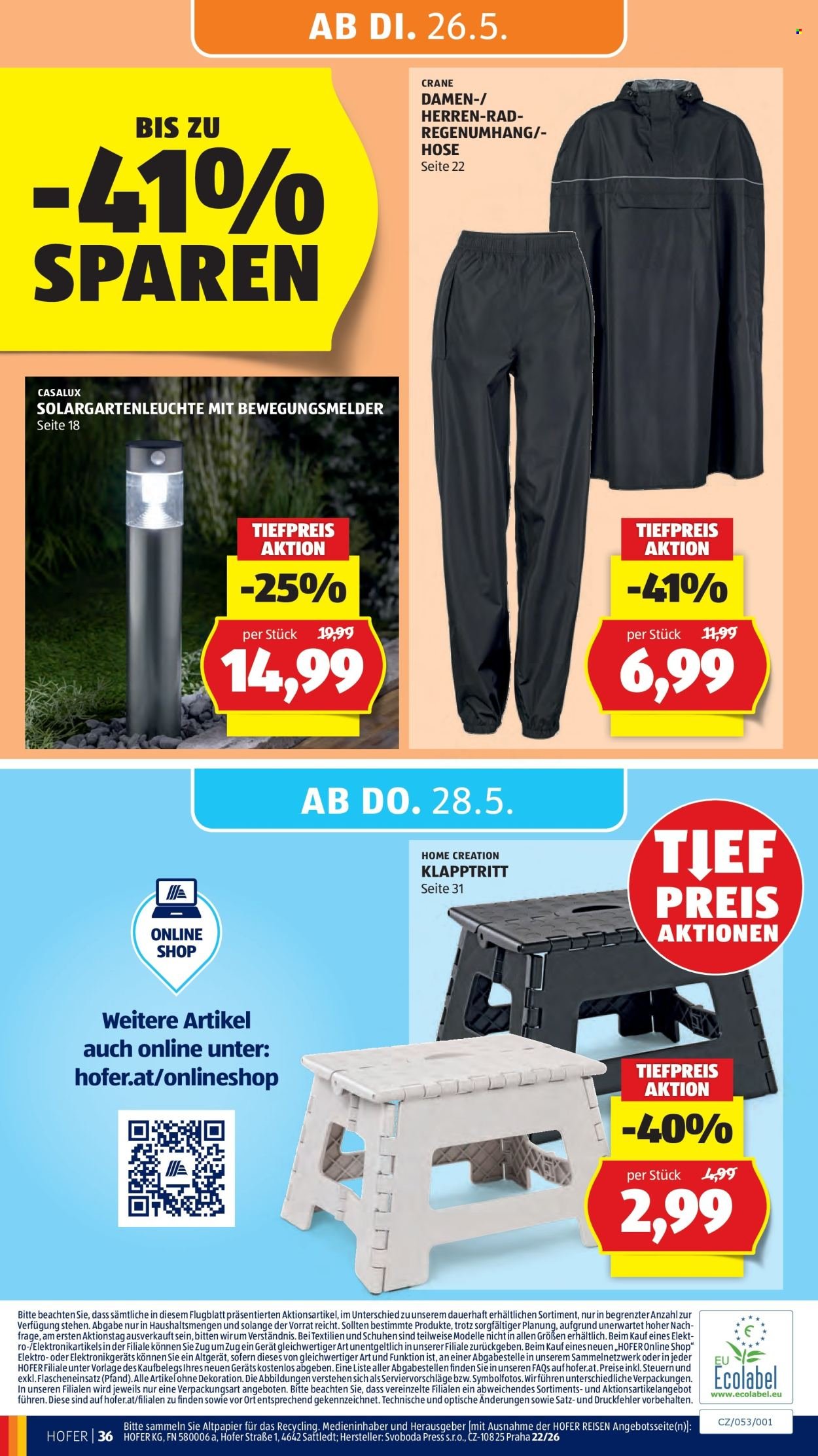 HOFER Flugblatt - Ab Freitag, 22.5.2026