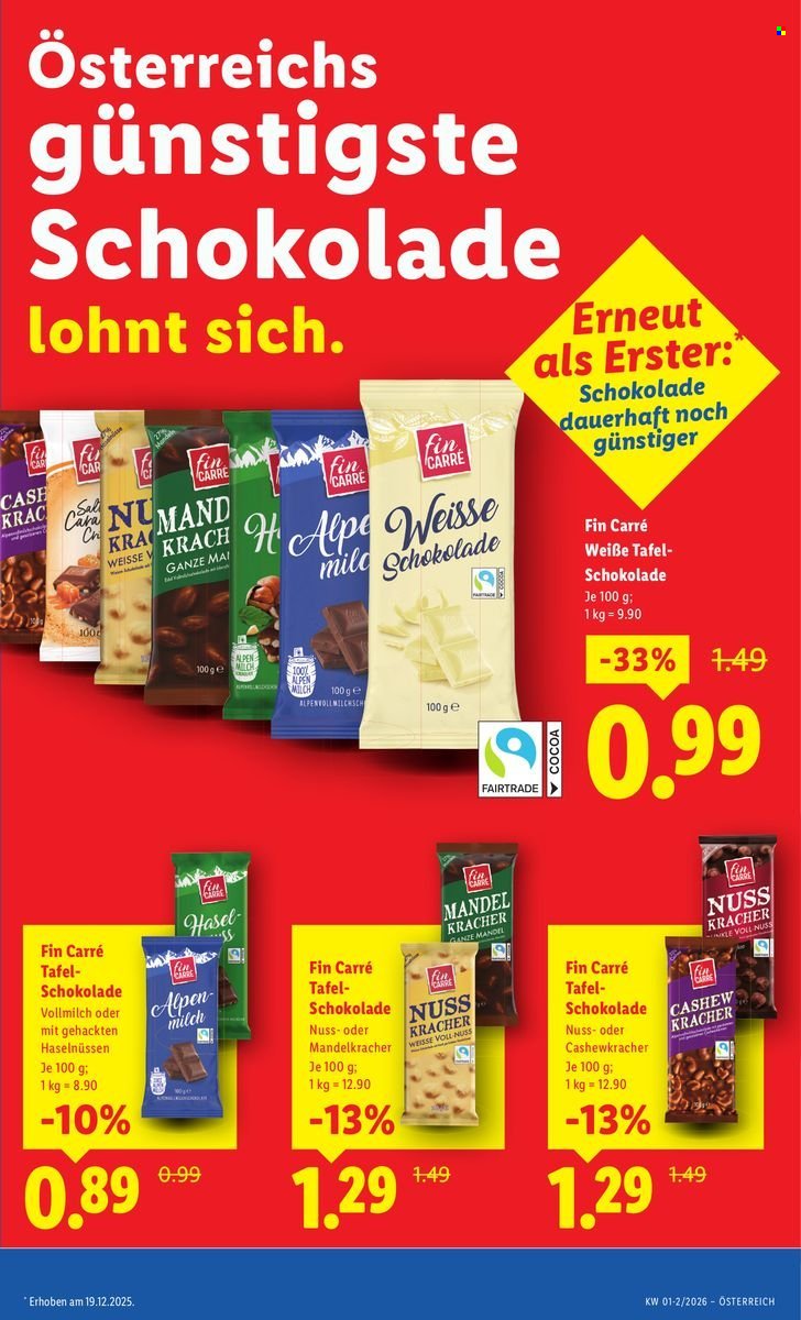 LIDL Flugblatt - Österreichs günstigste Schokolade