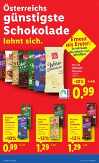LIDL Flugblatt - Österreichs günstigste Schokolade