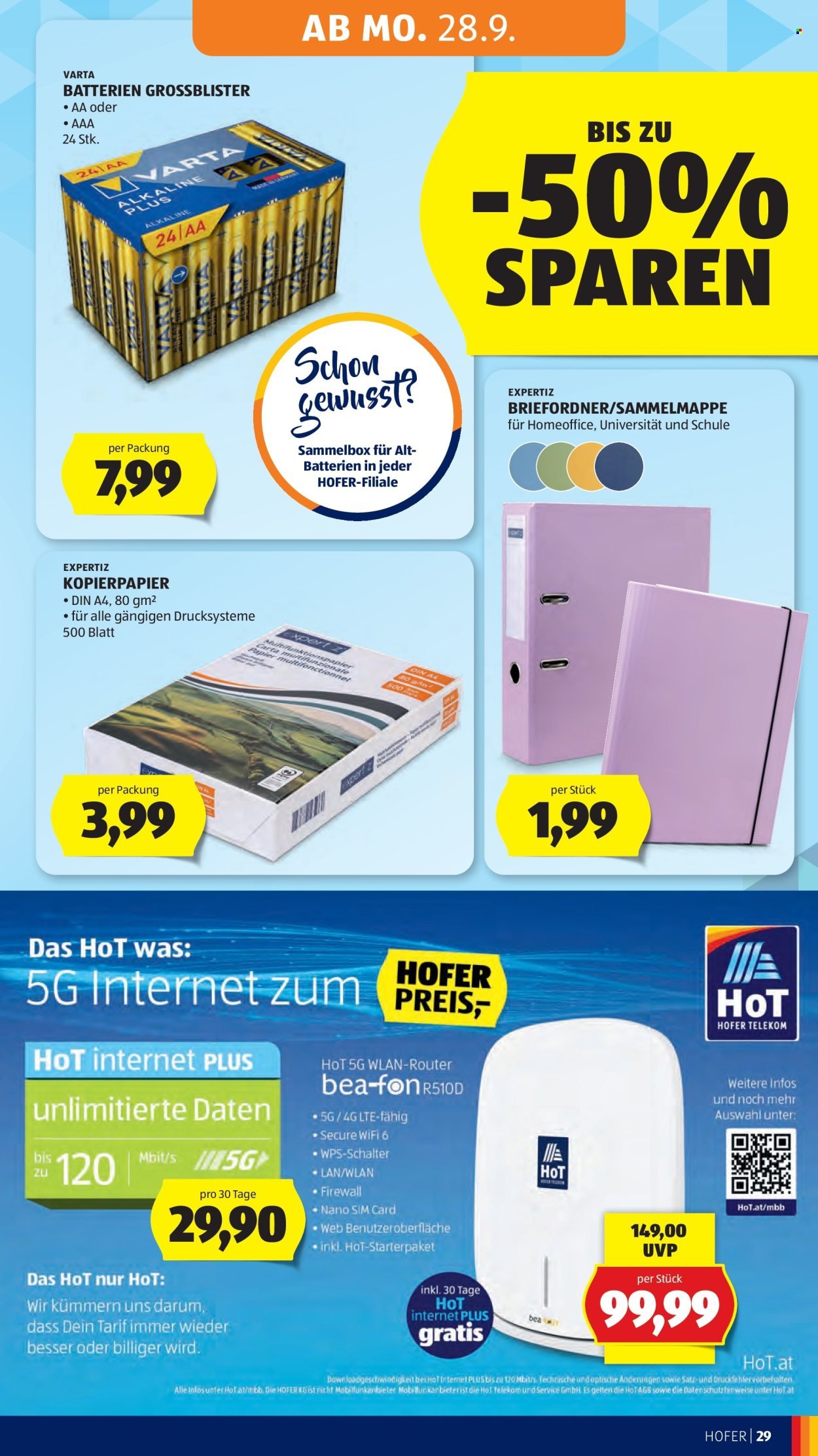 HOFER Flugblatt - Ab Freitag, 25.9.2026