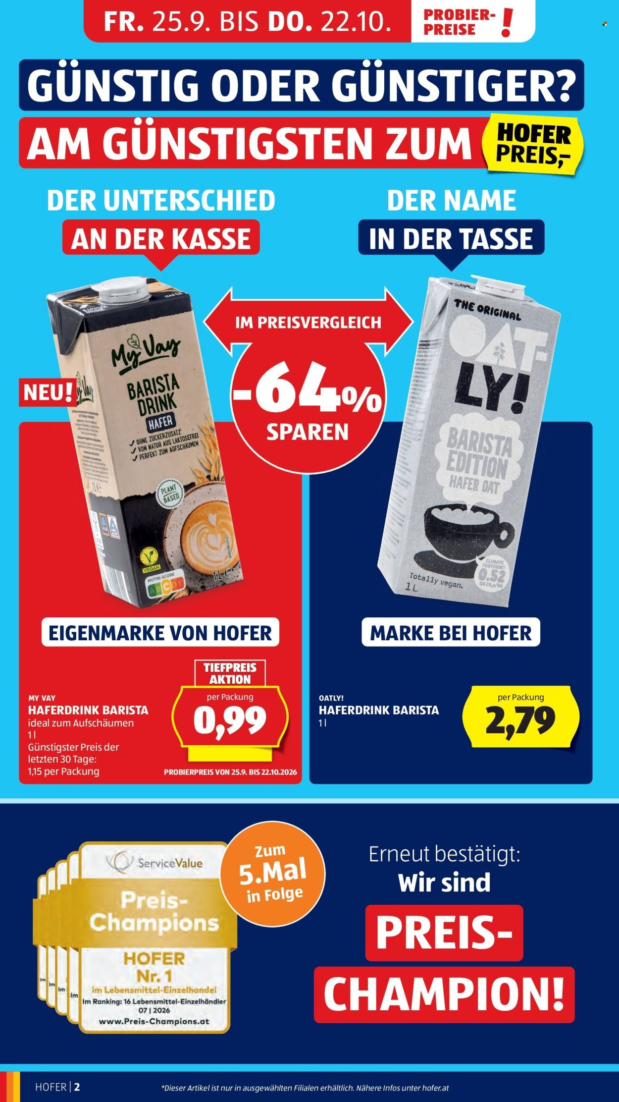 HOFER Flugblatt - Ab Freitag, 25.9.2026