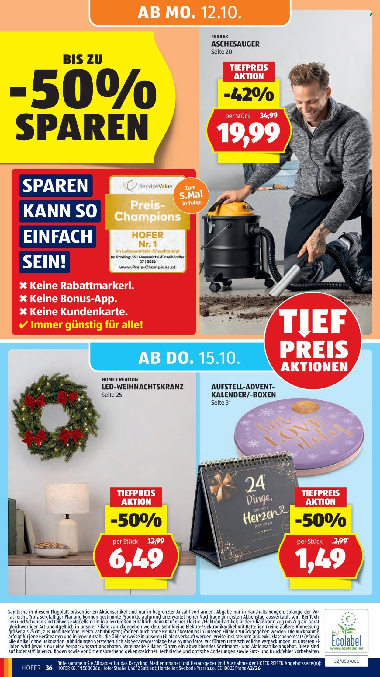 HOFER Flugblatt - Ab Freitag, 9.10.2026