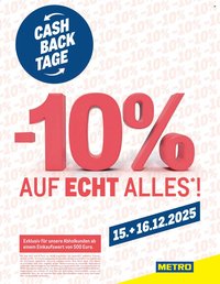 METRO Flugblatt - Cashback