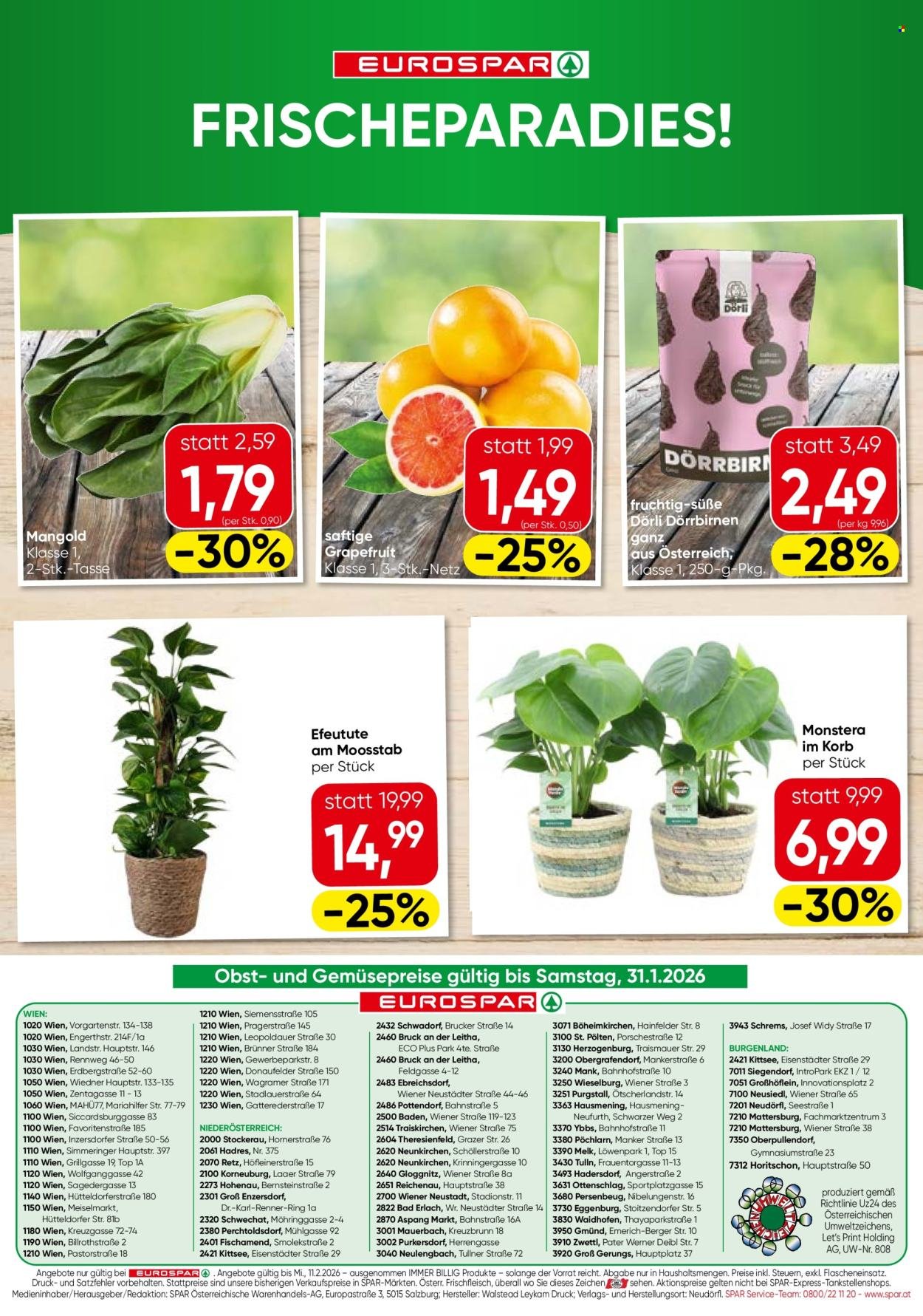 EUROSPAR Flugblatt - Ab Donnerstag, 29.1.2026