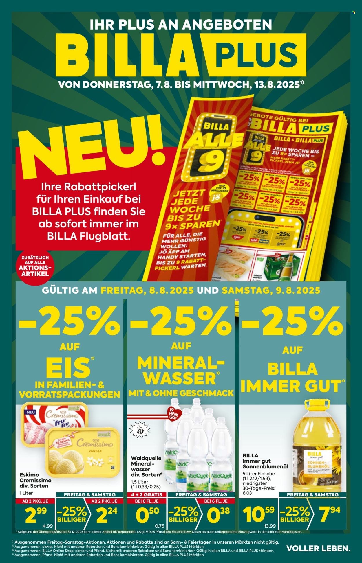 BILLA PLUS Flugblatt - Ab Donnerstag, 7.8.2025 (2025-08-07 - 2025-08-13) | 1