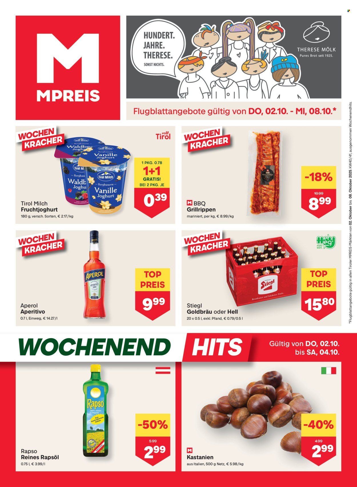 MPREIS Flugblatt - Ab Donnerstag, 2.10.2025 (2025-10-02 - 2025-10-08) | 1