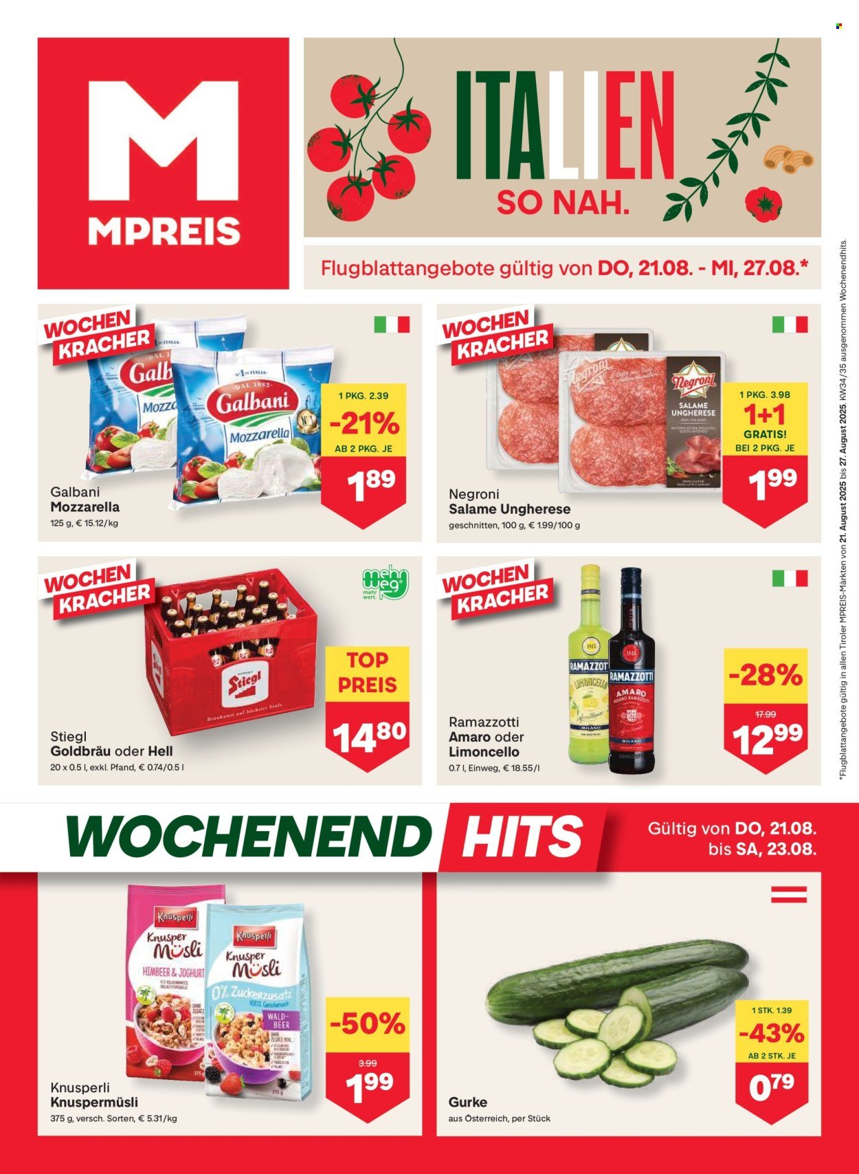 MPREIS Flugblatt - Ab Donnerstag, 21.8.2025 (2025-08-21 - 2025-08-27) | 1