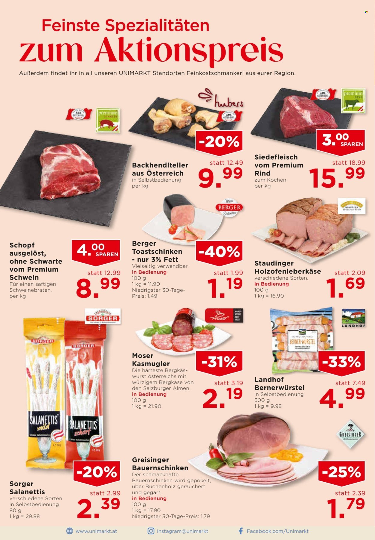 UNIMARKT Flugblatt - Ab Mittwoch, 7.1.2026