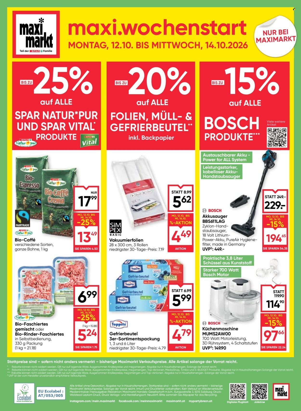 MAXIMARKT Flugblatt - Ab Donnerstag, 8.10.2026