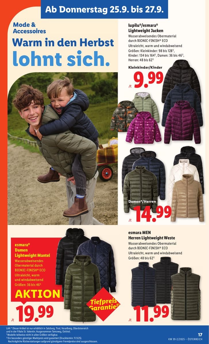 LIDL Flugblatt - Ab Donnerstag, 25.9.2025 (2025-09-25 - 2025-10-01)