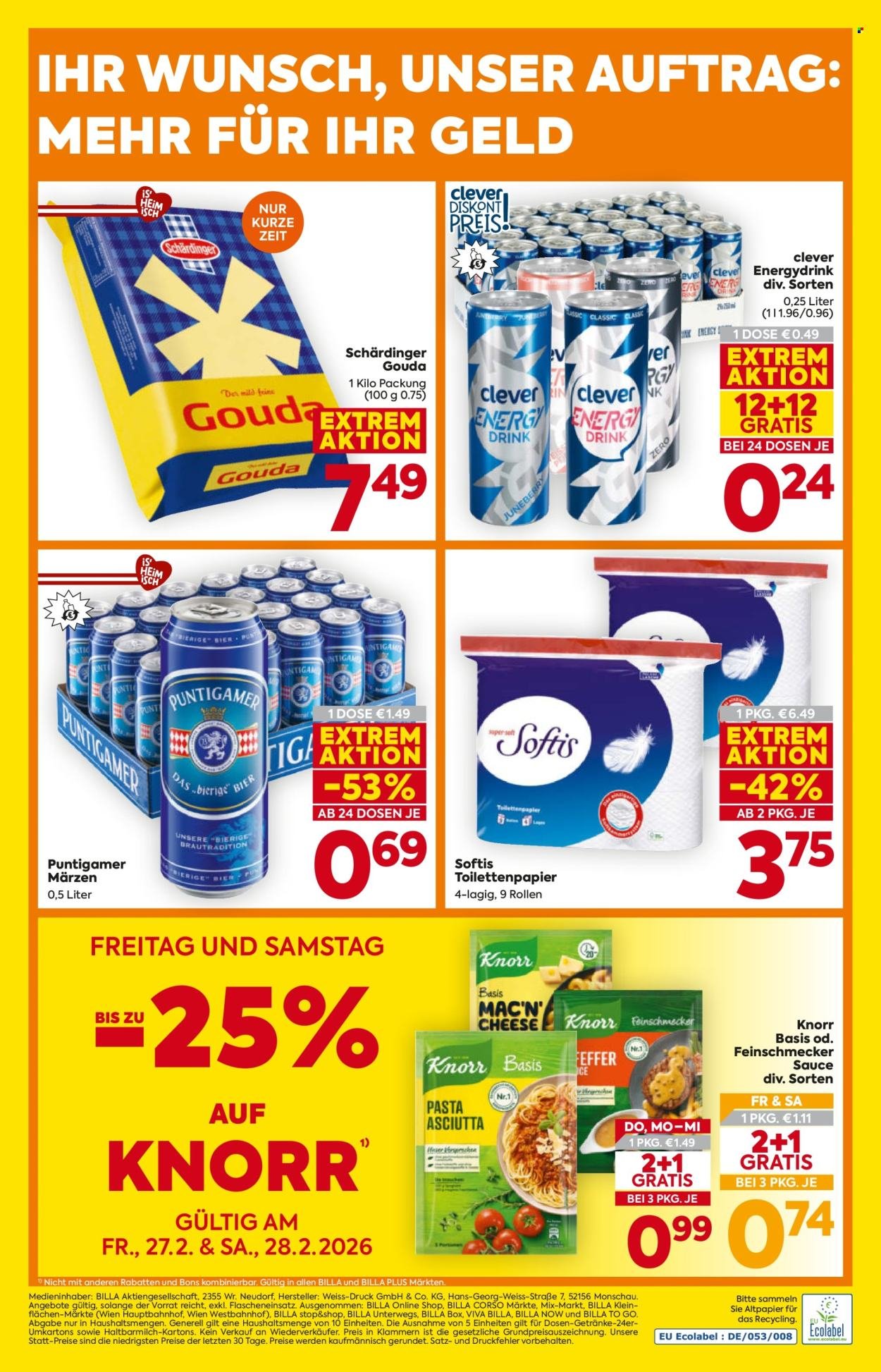 BILLA Flugblatt - Ab Donnerstag, 26.2.2026