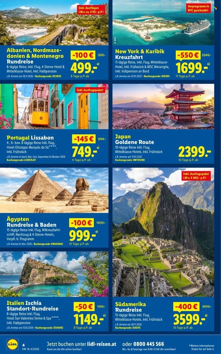 LIDL Flugblatt - Frühbucher-Highlights