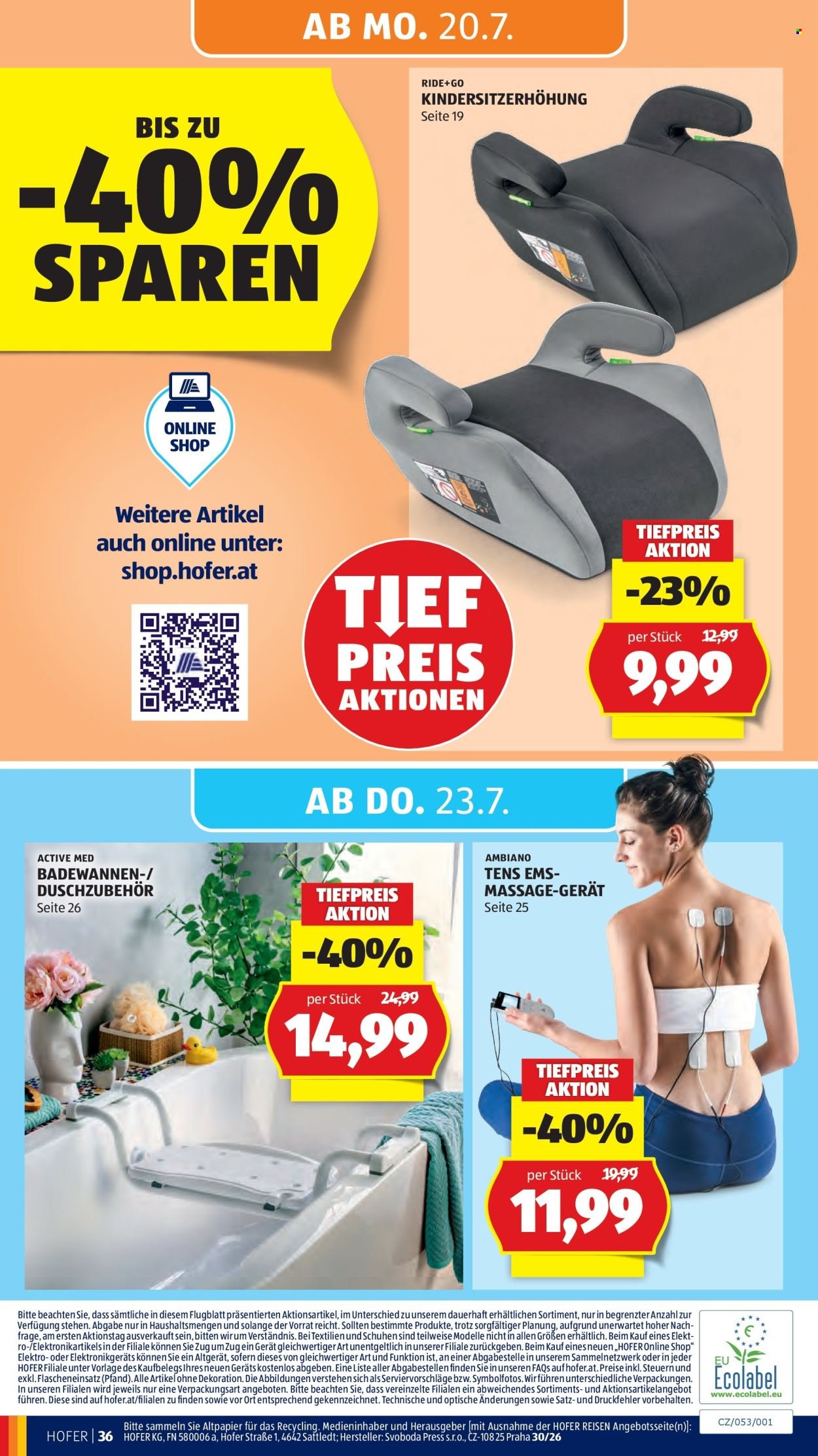 HOFER Flugblatt - Ab Freitag, 17.7.2026