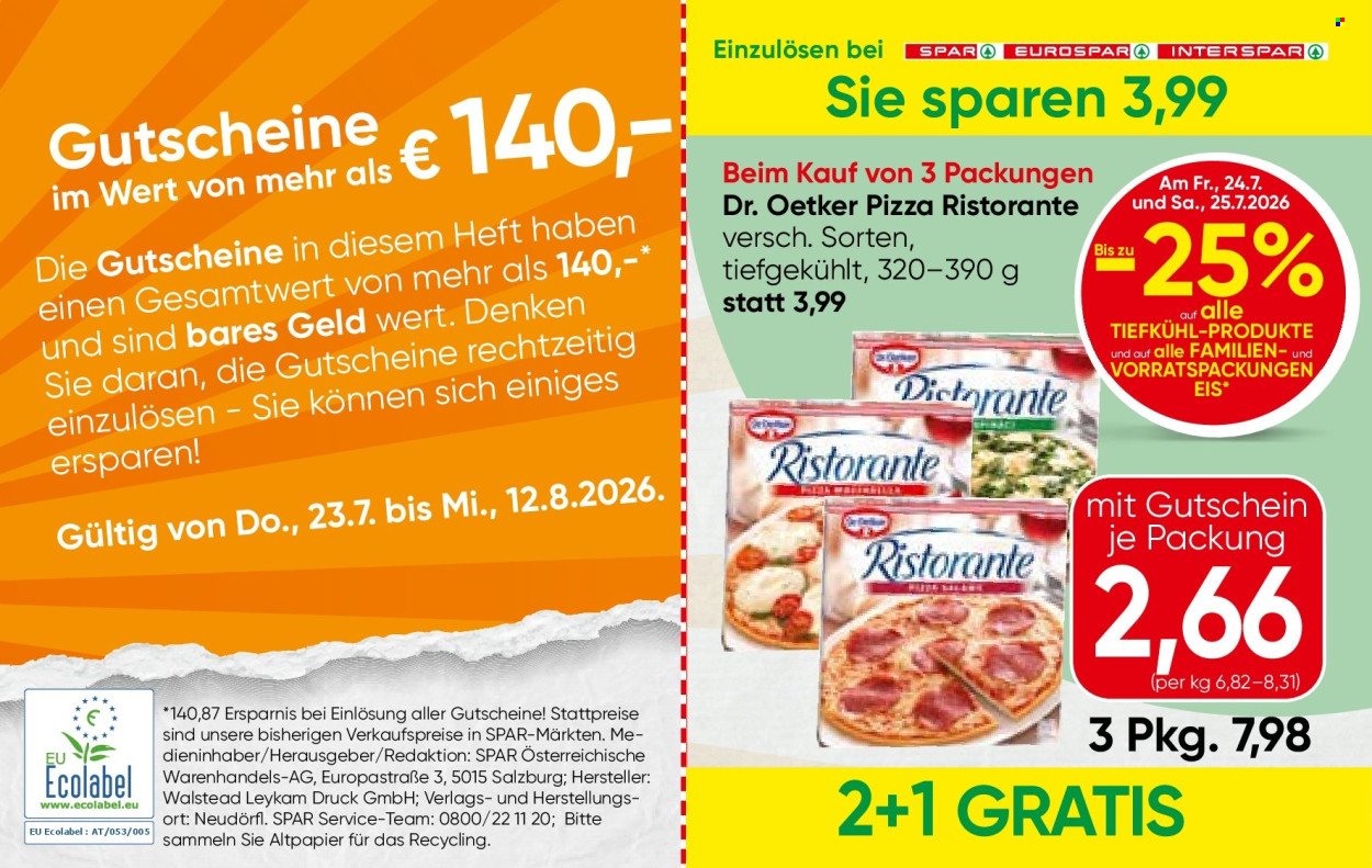 SPAR Flugblatt - Ab Donnerstag, 23.7.2026