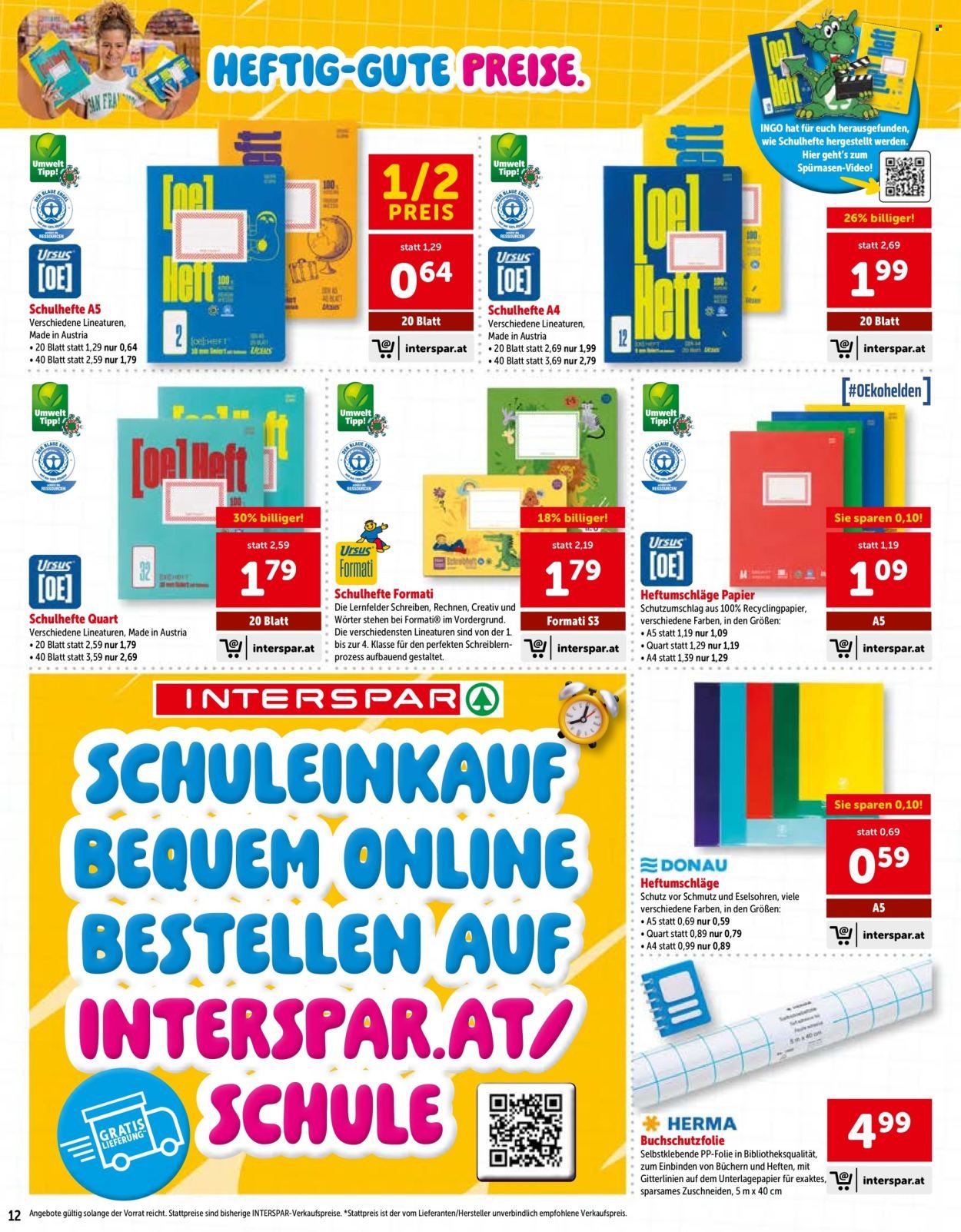 INTERSPAR Flugblatt - Online-Sonderfolder Schule