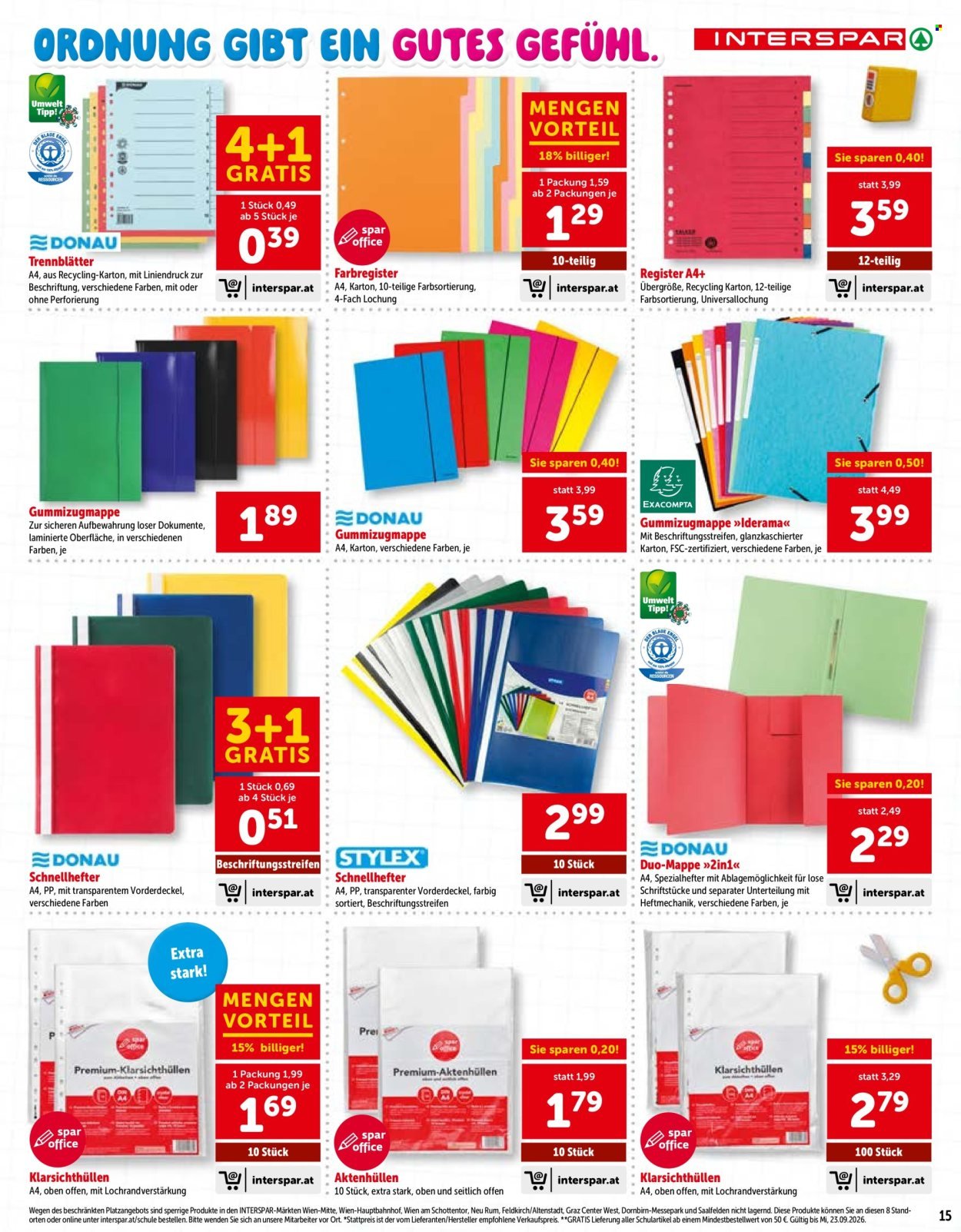 INTERSPAR Flugblatt - Online-Sonderfolder Schule