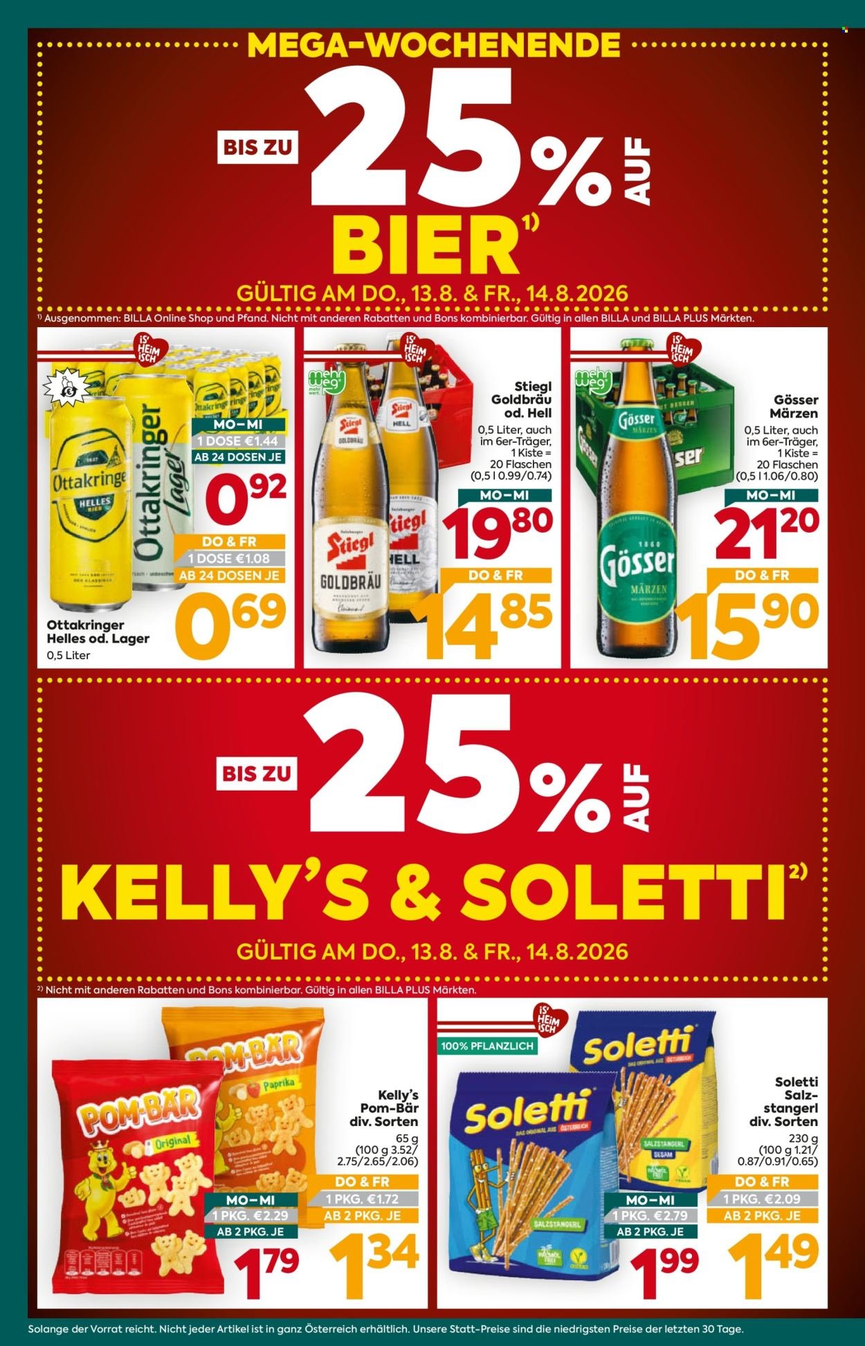 BILLA PLUS Flugblatt - Ab Donnerstag, 13.8.2026