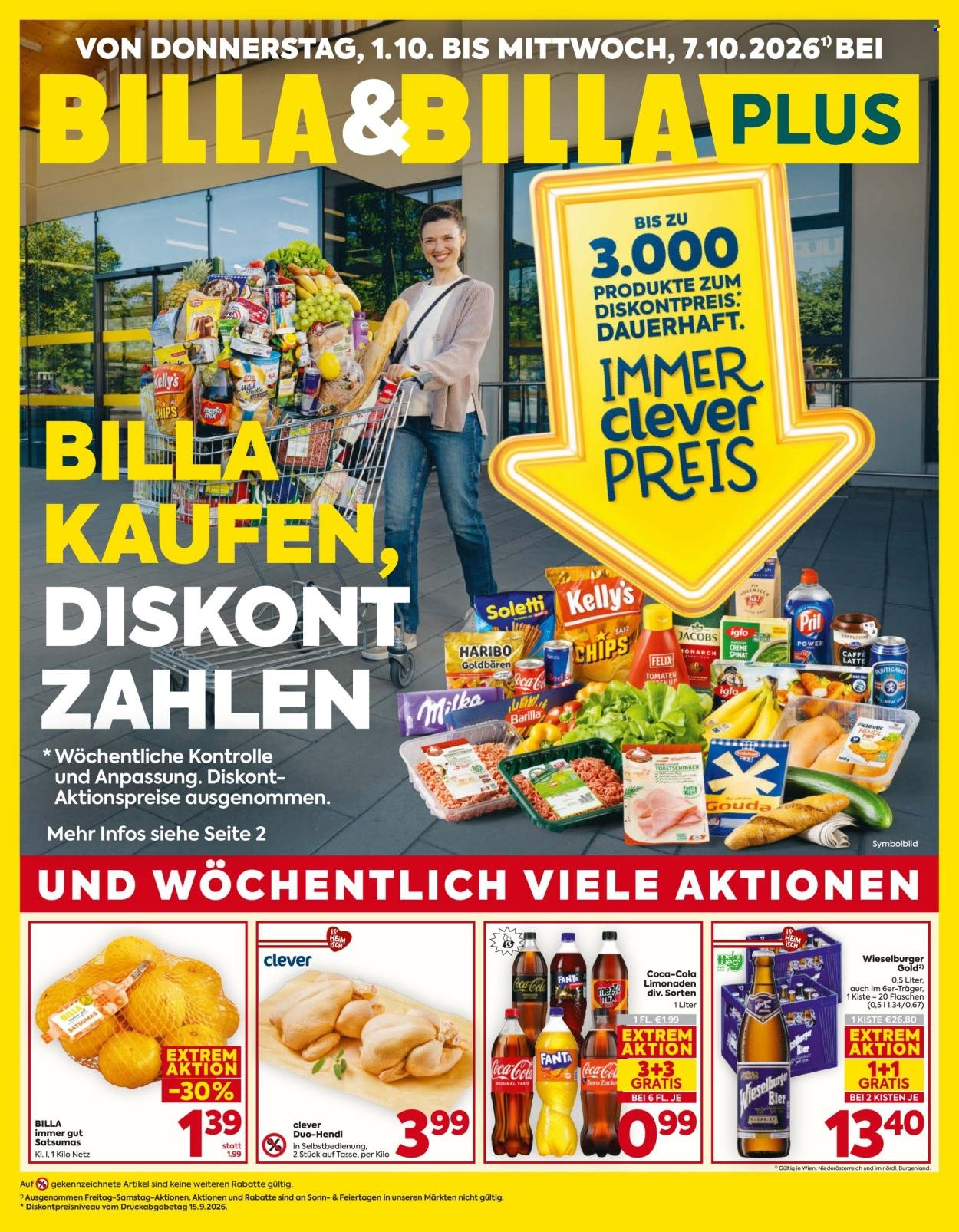 BILLA Flugblatt - Ab Donnerstag, 1.10.2026