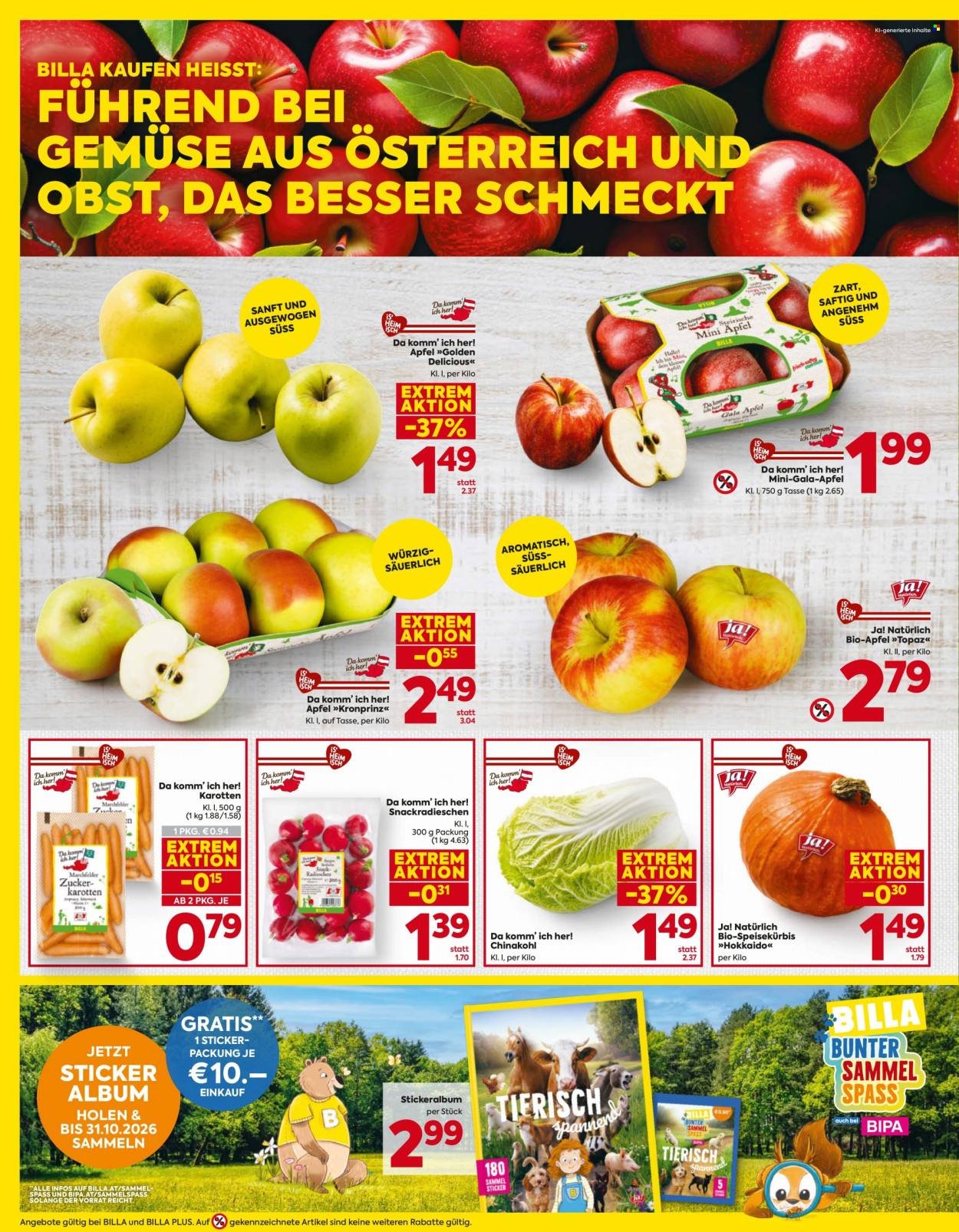 BILLA Flugblatt - Ab Donnerstag, 1.10.2026