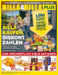 BILLA Flugblatt - Ab Donnerstag, 1.10.2026
