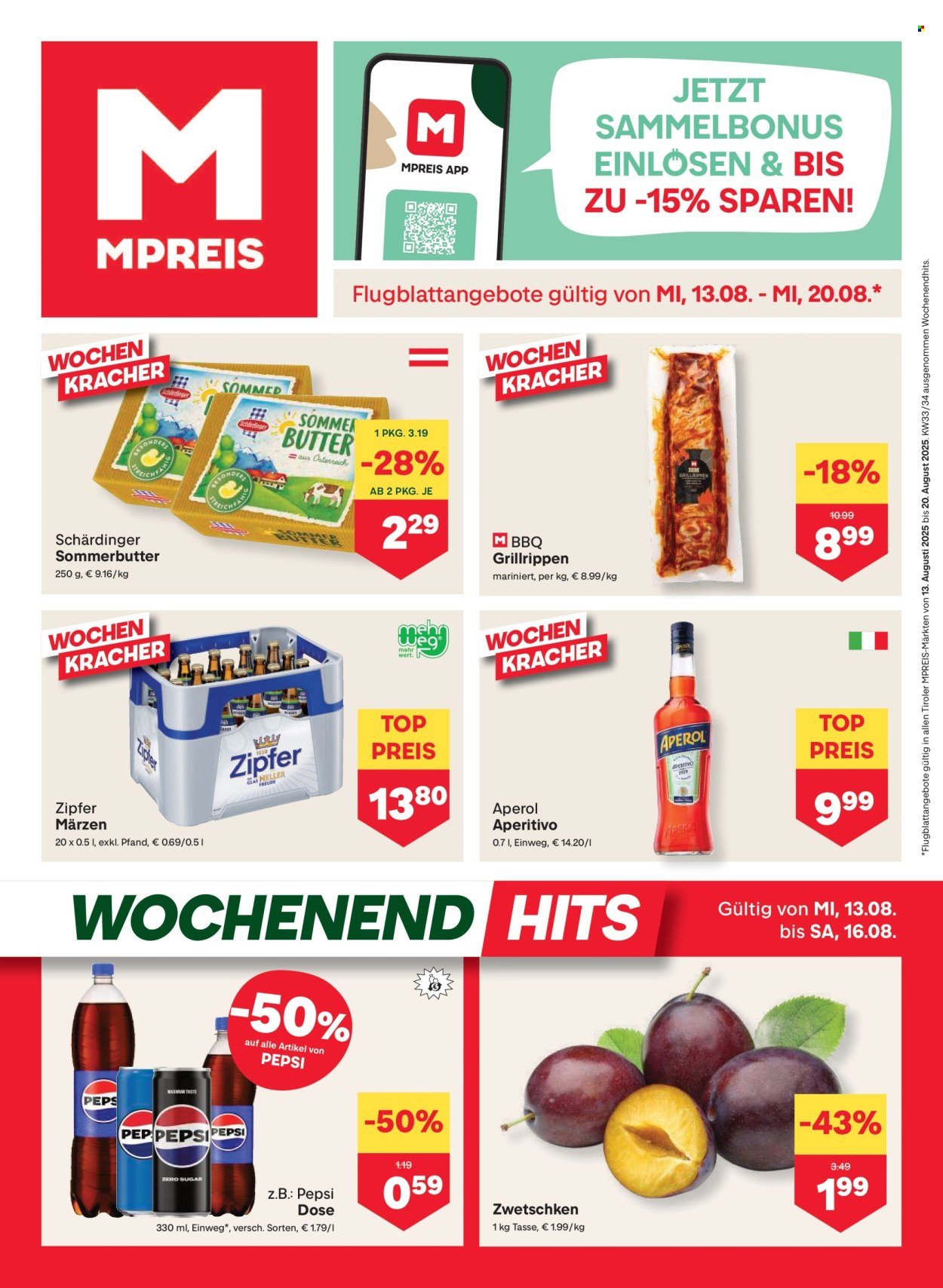 MPREIS Flugblatt - Ab Mittwoch, 13.8.2025 (2025-08-13 - 2025-08-20) | 1