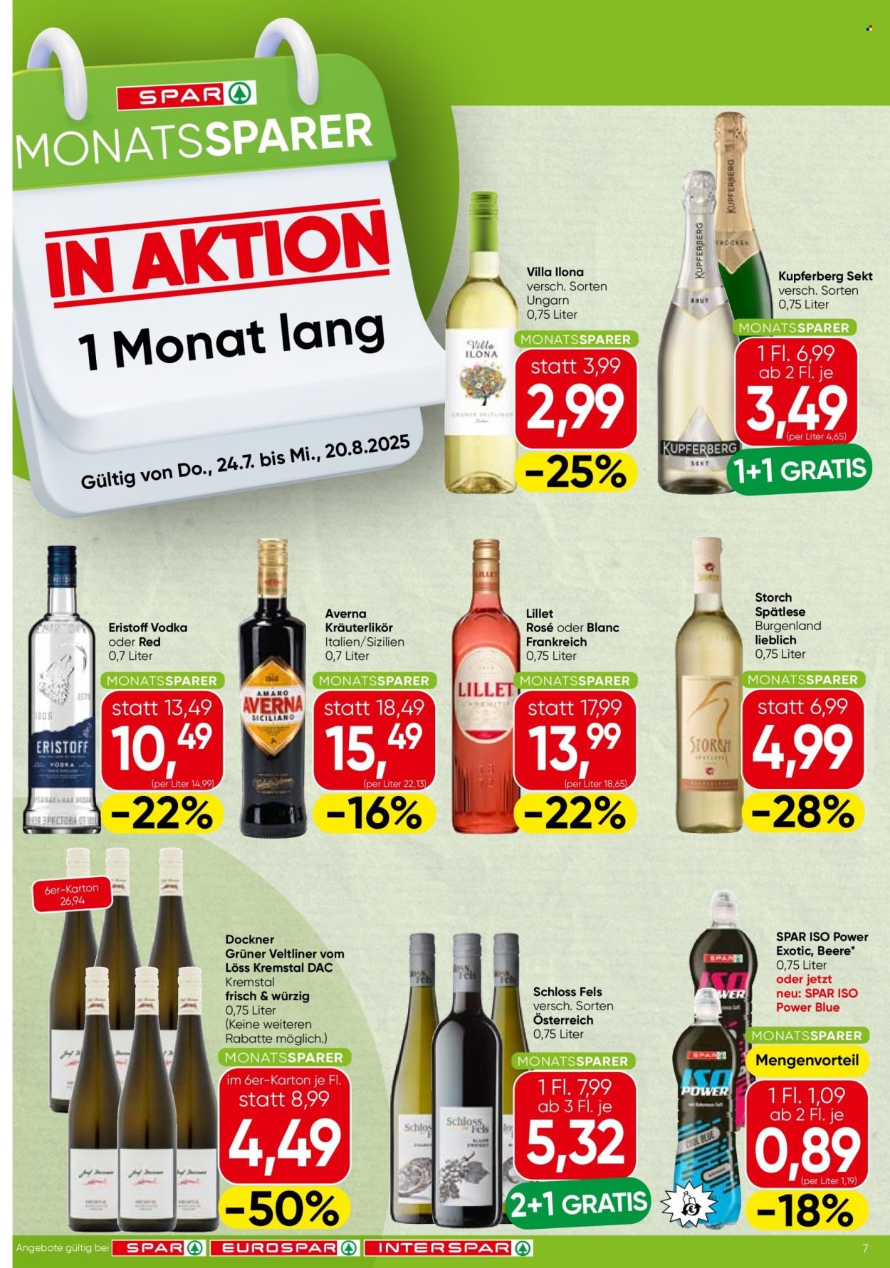SPAR Flugblatt - Monatssparer KW 30 (2025-07-24 - 2025-08-20) | 1