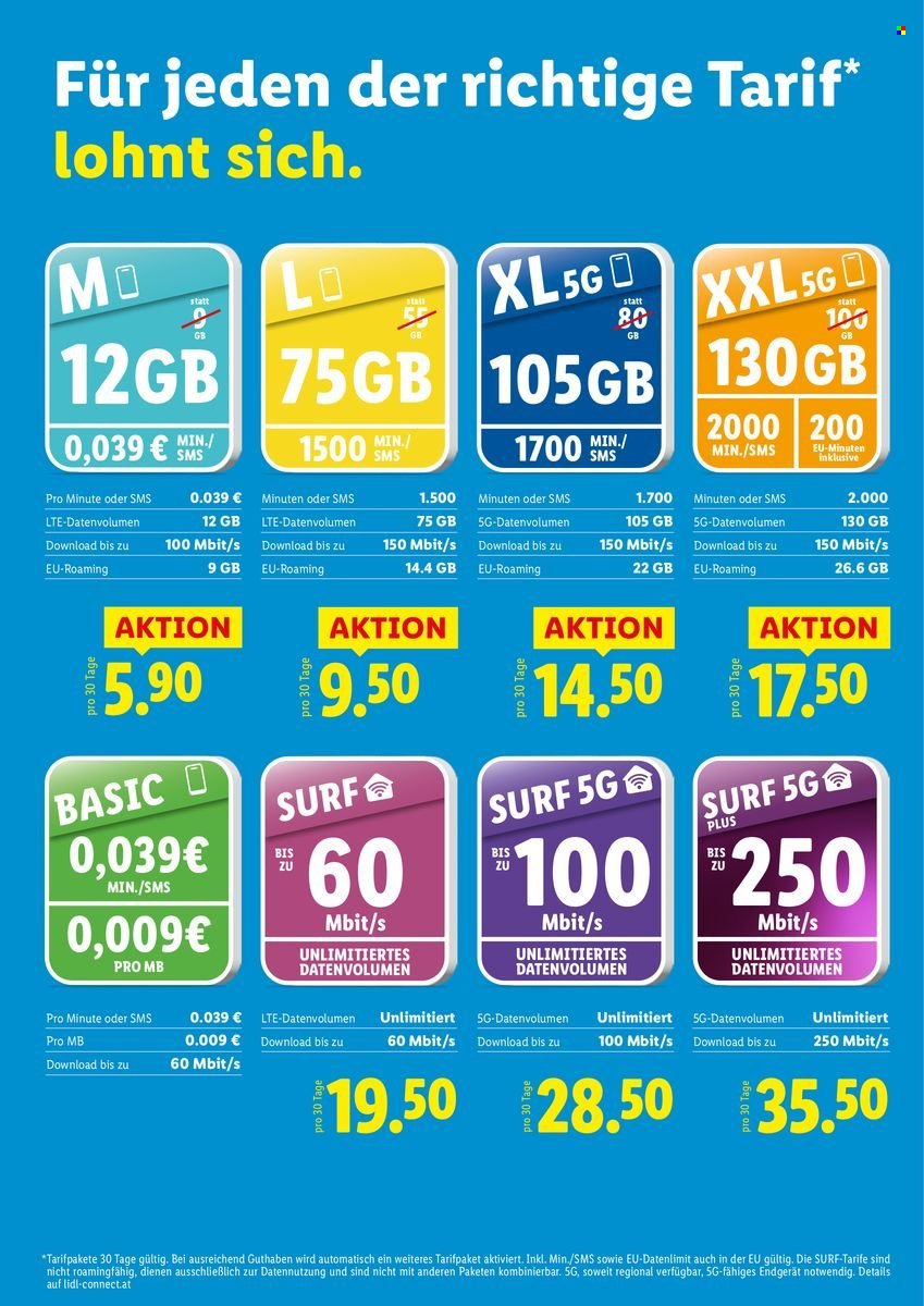 LIDL Flugblatt - X-MAS-Tarif