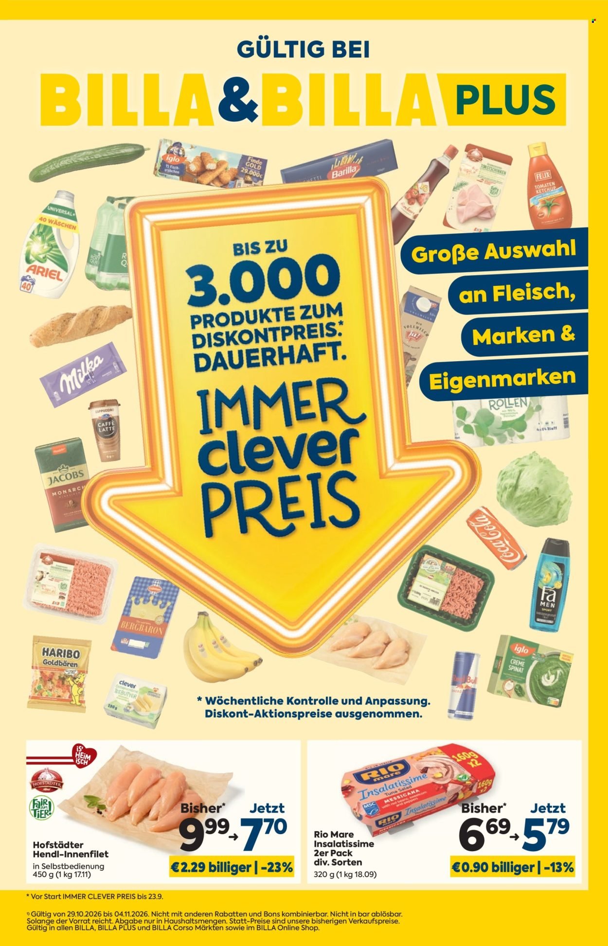 BILLA Flugblatt - Ab Donnerstag, 29.10.2026