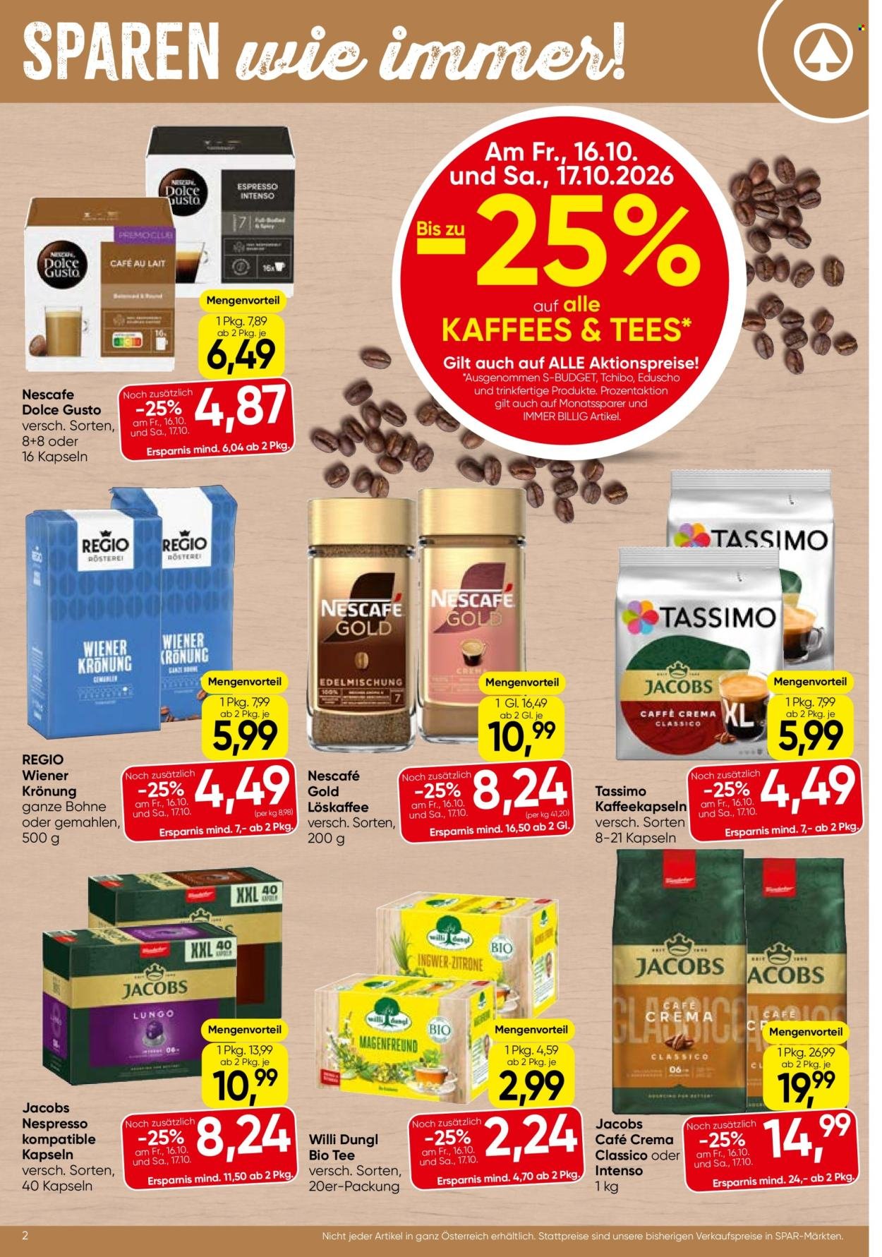 SPAR Flugblatt - Ab Donnerstag, 15.10.2026