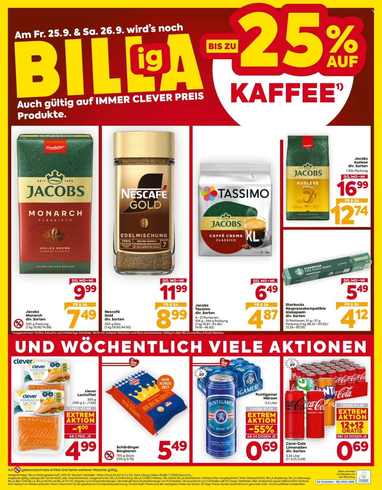BILLA Flugblatt - Ab Donnerstag, 24.9.2026
