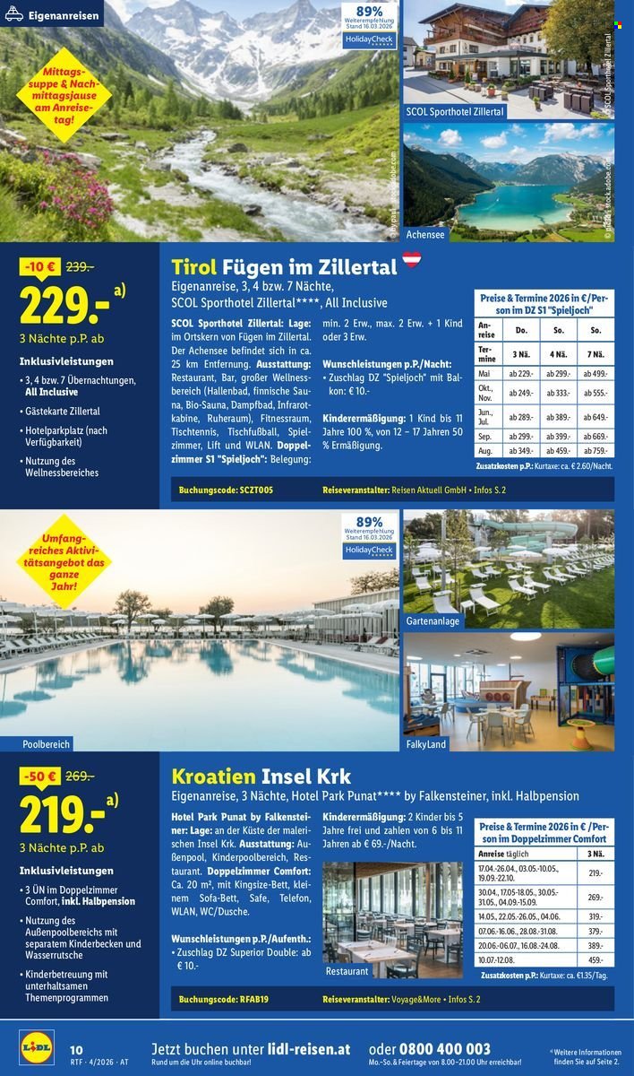LIDL Flugblatt - April/Mai Reise-Highlights