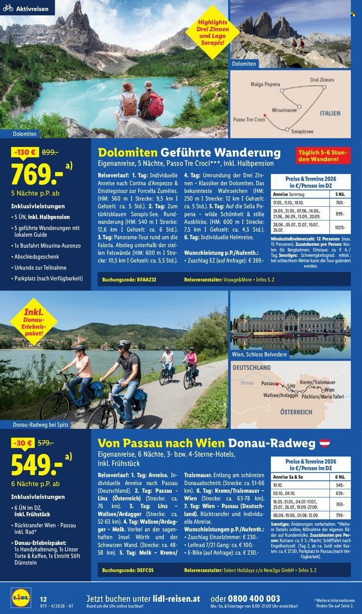 LIDL Flugblatt - April/Mai Reise-Highlights