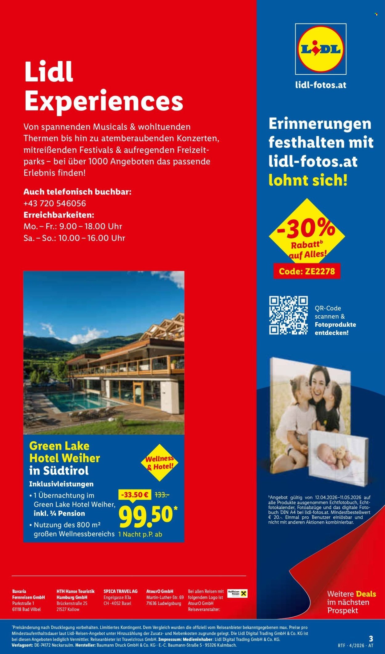 LIDL Flugblatt - April/Mai Reise-Highlights