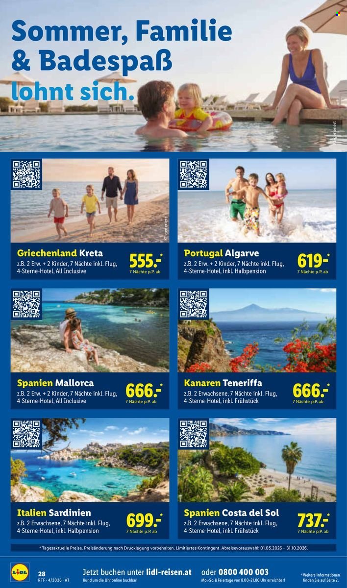 LIDL Flugblatt - April/Mai Reise-Highlights