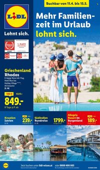 LIDL Flugblatt - April/Mai Reise-Highlights