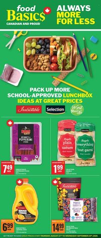 FOOD BASICS flyer - Back To School Digital Specialty Flyer