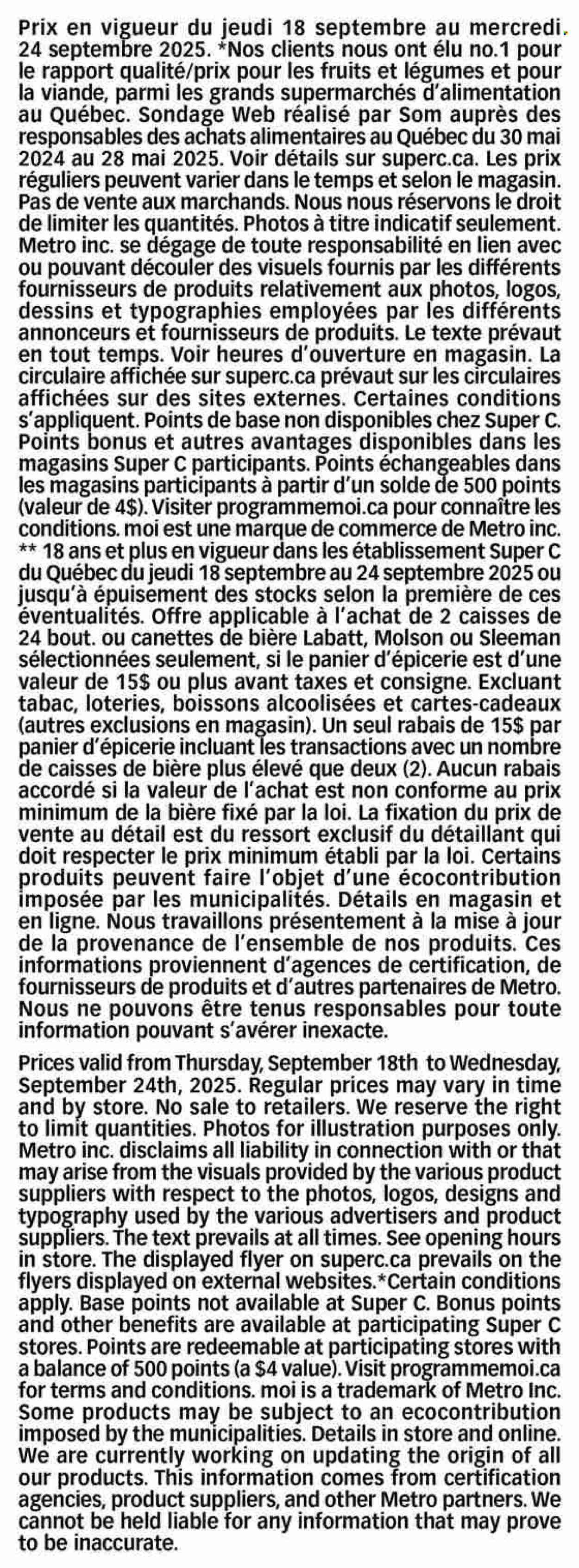 SUPER C flyer - Weekly Flyer