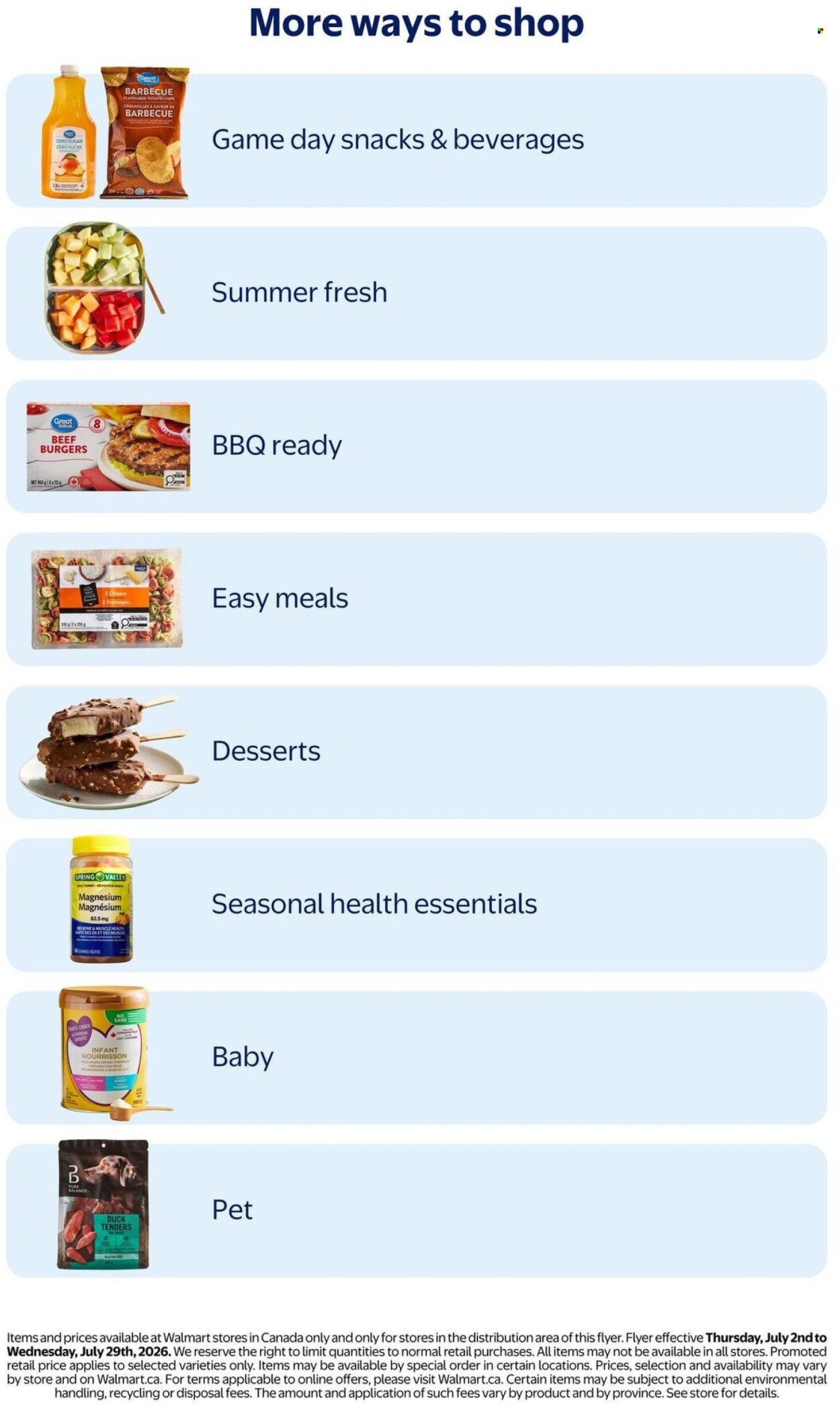 WALMART flyer - Savour Summer