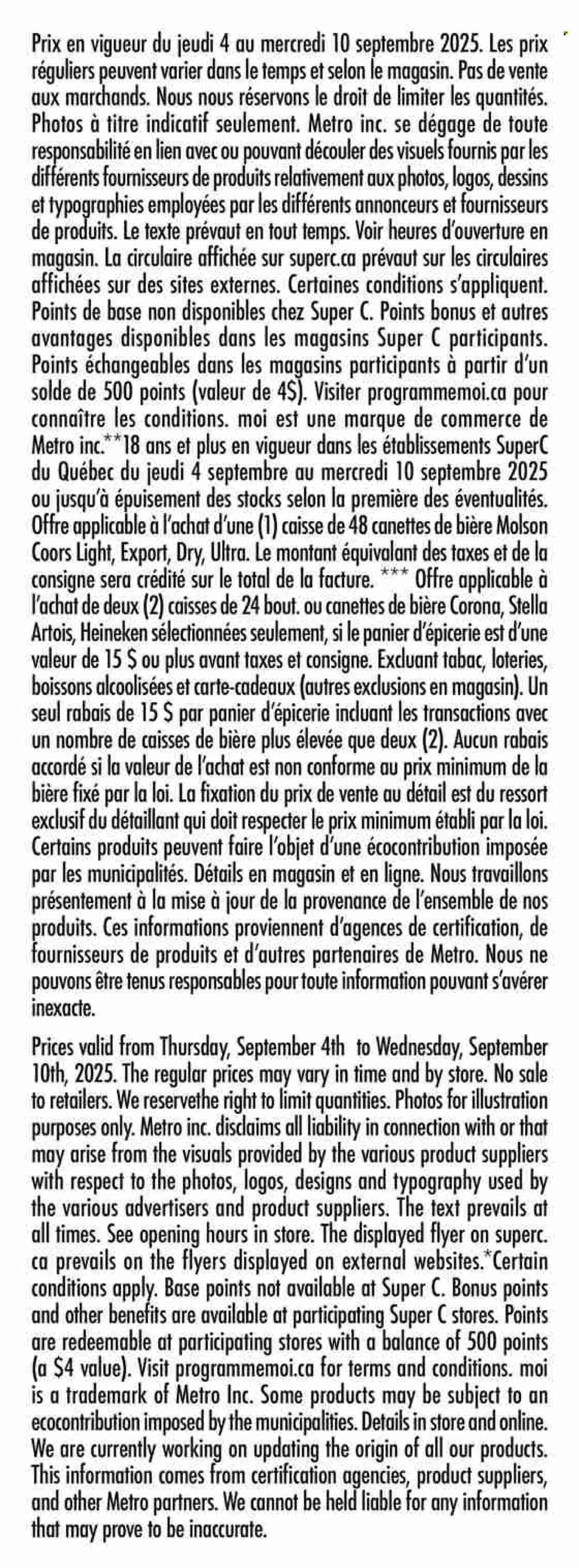 SUPER C flyer - From Thursday September 04, 2025