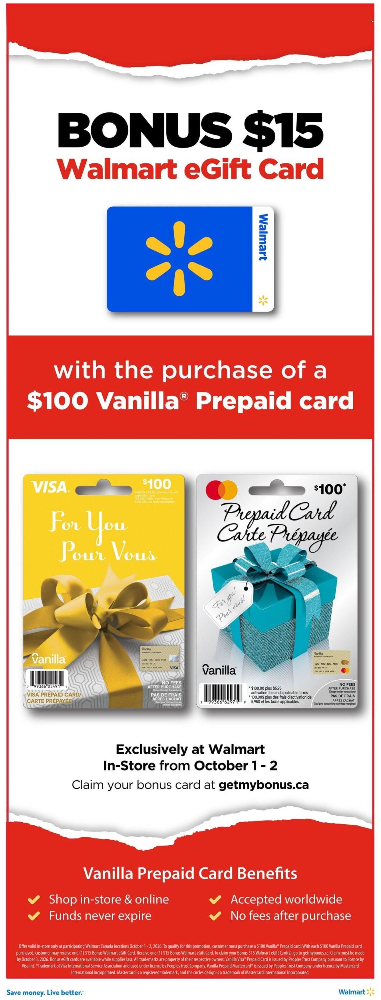 WALMART flyer - From Thursday October 01, 2026