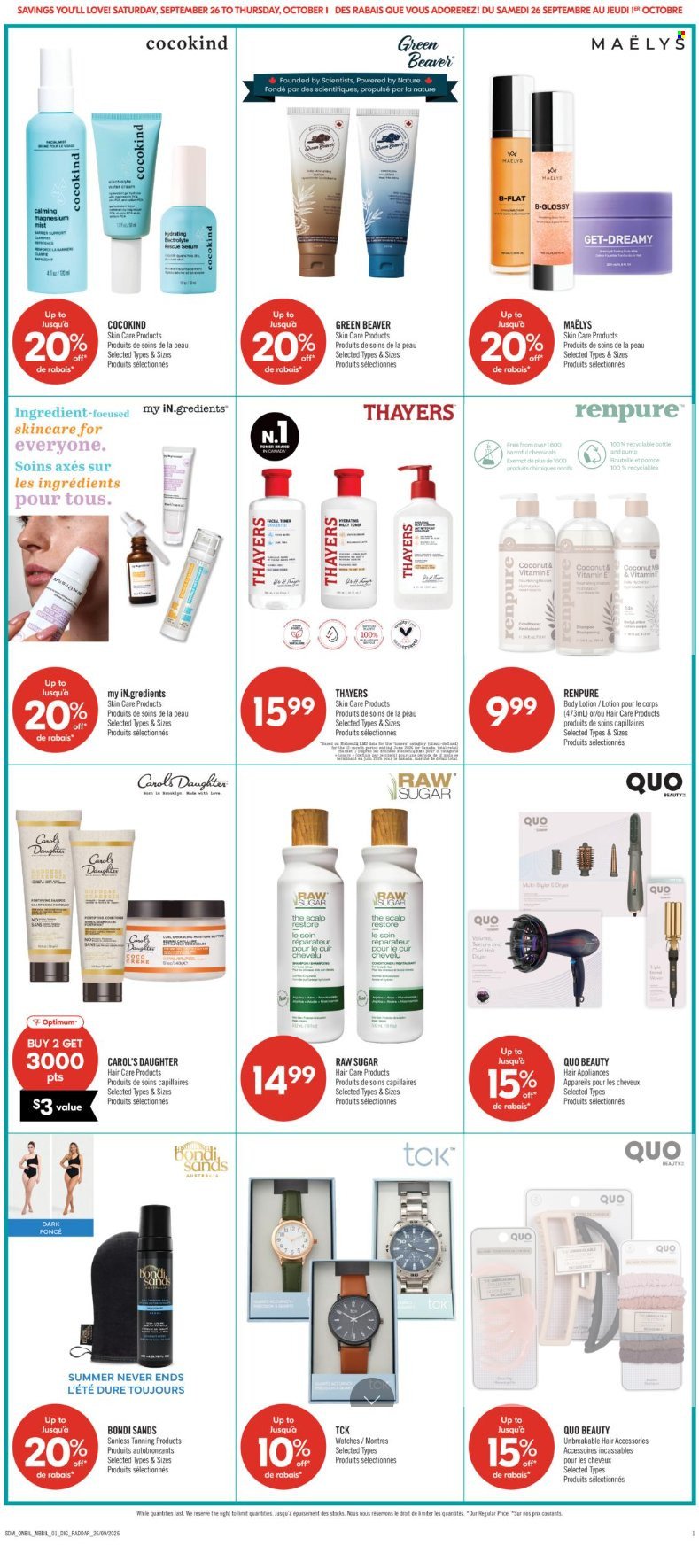 SHOPPERS DRUG MART flyer - From Saturday September 26, 2026